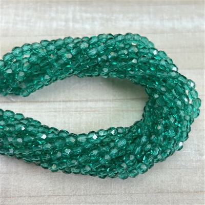 kelliesbeadboutique.com | 3mm Firepolish Emerald