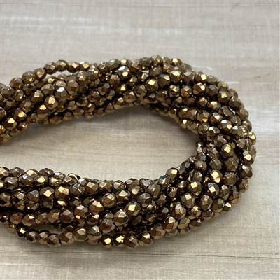 kelliesbeadboutique.com | 3mm Bronze Firepolish Beads