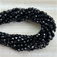 kelliesbeadboutique.com | 4mm Jet Firepolish Beads