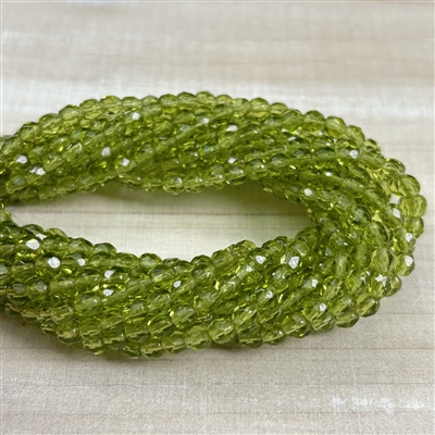 4mm Firepolish Olivine