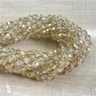 kelliesbeadboutique.com | 4mm Firepolish Twilight Crystal Beads