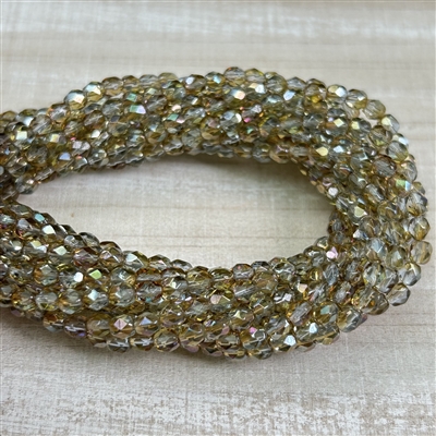 kelliesbeadboutique.com | 4mm Firepolish Light Sapphire Celsian Beads