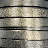 kelliesbeadboutique.com | 10mm Flat Metallic Bronze Leather