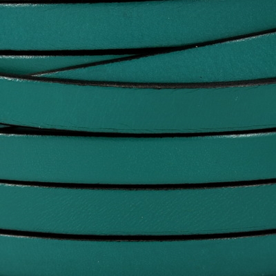 kelliesbeadboutique.com | 10mm Flat Sea Green Leather