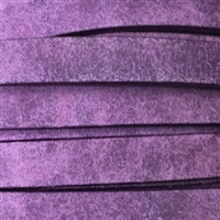 kelliesbeadboutique.com | 10mm Flat Vintage Purple Leather