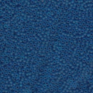 kelliesbeadboutique.com | 11/0 Miyuki  Matte Transparent Capri Blue Seed Beads