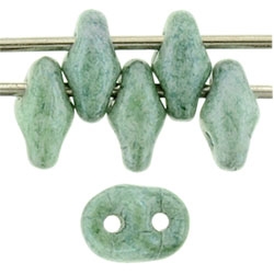 kelliesbeadboutique.com | Luster Stone Green Super Duo Beads