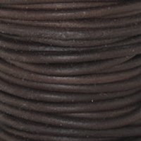 kelliesbeadboutique.com | Natural Antique Brown Round Leather Cording