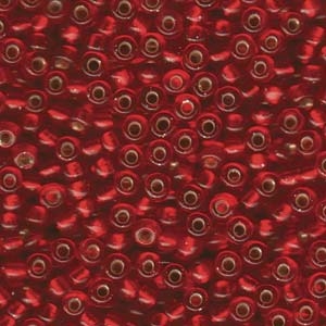kelliesbeadboutique.com | 6/0 Miyuki Silver Lined Red Orange Seed Beads