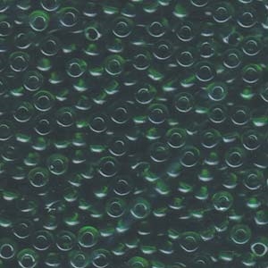 kelliesbeadboutique.com | 6/0 Miyuki Transparent Green Seed Beads