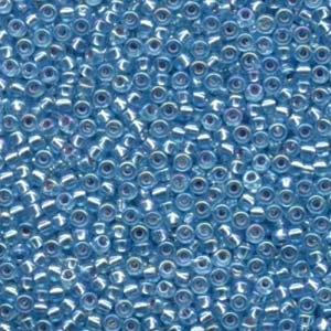 8/0 Aqua Silver Lined AB Miyuki Seed Beads