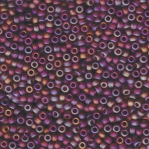 8/0 Dark Topaz Matte Transparent AB Miyuki Seed Beads