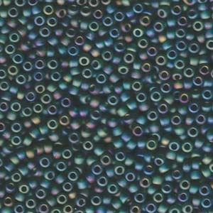 8/0 Emerald Matte Transparent AB Miyuki Seed Beads