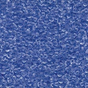 8/0 Light Cornflower Blue Transparent Miyuki Seed Beads