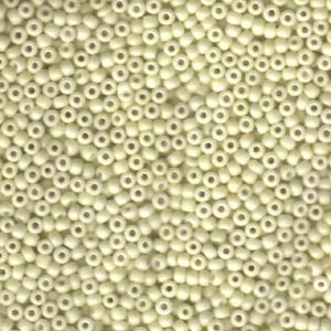 8/0 Matte Opaque Cream Miyuki Seed Beads