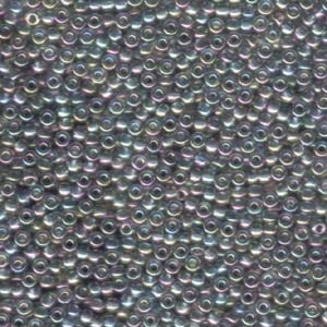 8/0 Grey Transparent Iris Miyuki Seed Beads