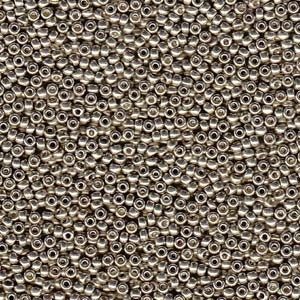 8/0 Light Smoky Pewter Galvanized Miyuki Seed Beads