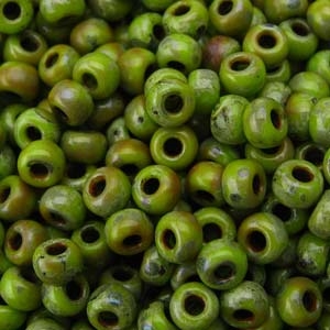 8/0 Chartreuse Matte Picasso Miyuki Seed Beads