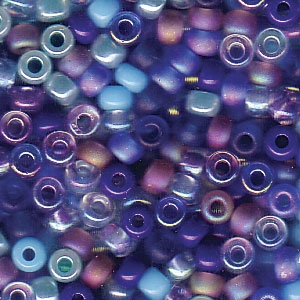 8/0 Mix Caribbean Blue Miyuki Seed Beads