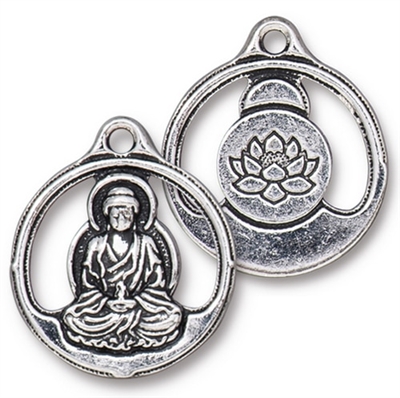 kelliesbeadboutique.com | TierraCast Buddha Pendant