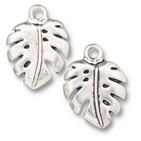 kelliesbeadboutique.com | TierraCast Monstera Charm