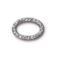 kelliesbeadboutique.com |TierraCast Hammertone Oval Ring