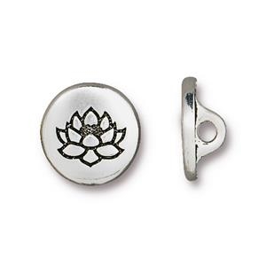 kelliesbeadboutique.com | TierraCast Small Lotus Button