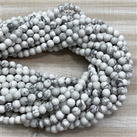 kelliesbeadboutique.com | 6mm Matte Howlite Strands