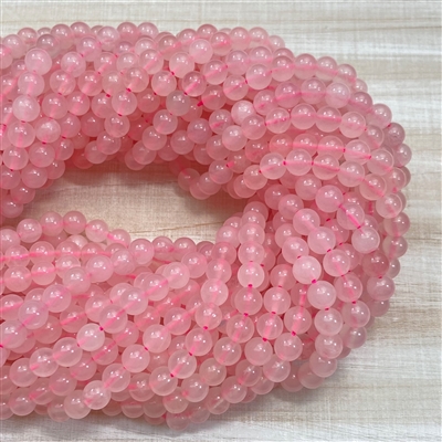 kelliesbeadboutique.com | 6mm Rose Quartz Strands