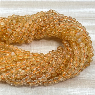 kelliesbeadboutiquecom | 6mm Citrine Strands