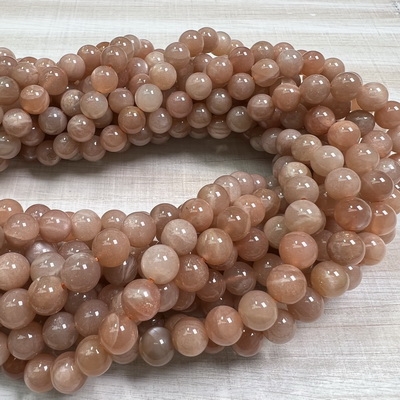 kelliesbeadboutique.com | 8mm Peach Moonstone Strands