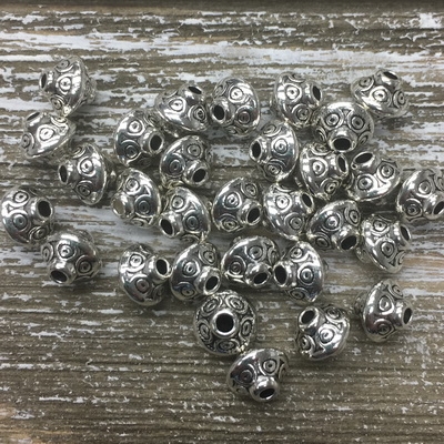 kelliesbeadboutique.com | Base Metal Bicone Bead Spacers