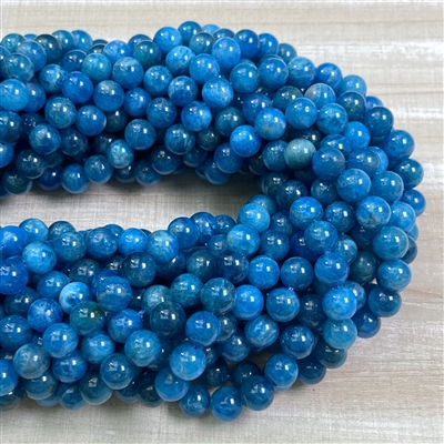 kelliesbeadboutique.com | 8mm Blue Apatite Strands