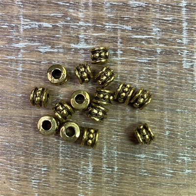 Antique Gold Rondelle Spacer Bead