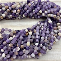 kelliesbeadboutique.com | 6mm Matte Chevron Amethyst Strands