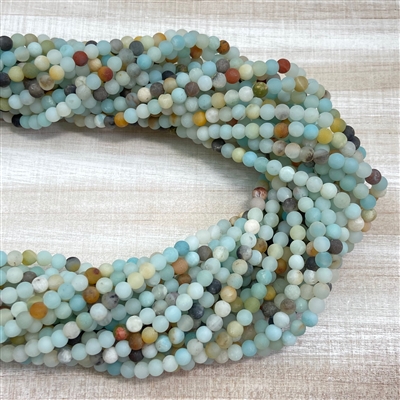 kelliesbeadboutique.com | 4mm Matte Mixed Amazonite Strands