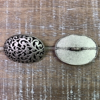 Large Oval Filigree Button