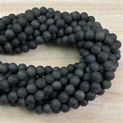 8mm Matte Blue Tigers Eye Strands