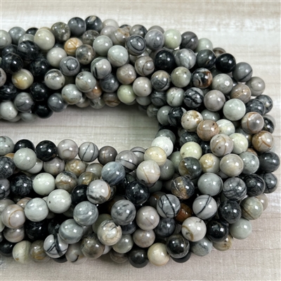 8mm Picasso Jasper Strands