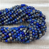 kelliesbeadboutique.com | 6mm Blue Aqua Terra Jasper