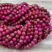 kelliesbeadboutique.com | 8mm Rose Red Aqua Terra Jasper