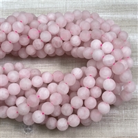 kelliesbeadboutique.com | 8mm Matte Rose Quartz  Strands