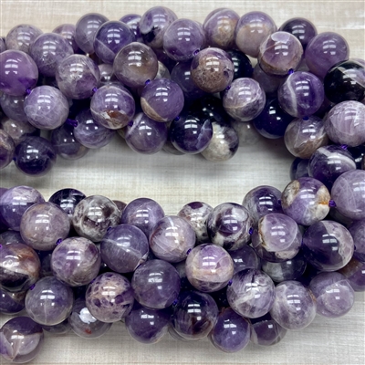 kelliesbeadboutique.com | 10mm Chevron Amethyst Strands