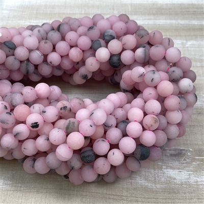 kelliesbeadboutique.com | 8mm Matte Cherry Blossom Jasper Strands