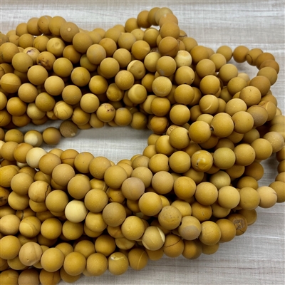 kelliesbeadboutique.com | 8mm Matte Gold Mookaite Strands