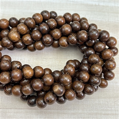 10mm Robles Wood Bead Strands