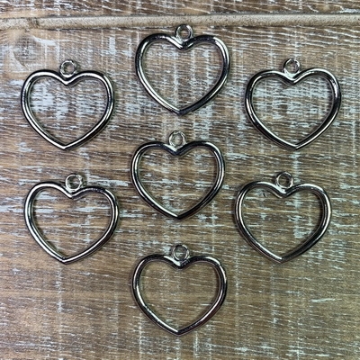 Antique Silver Heart Charms