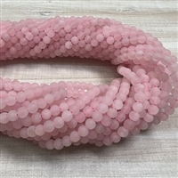 kelliesbeadboutique.com | 4mm Matte Rose Quartz Strands