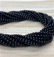 kelliesbeadboutique.com | 4mm Black Onyx Strands