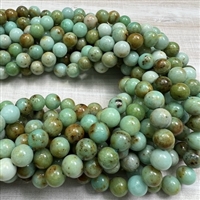 kelliesbeadboutique.com | 8mm Mongolian Turquoise Round Beads